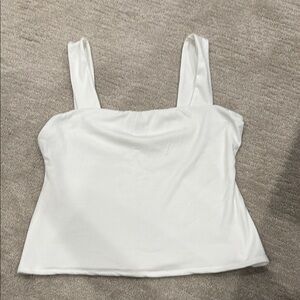Evereve White Fitted Sleeveless Bustier Tank Top